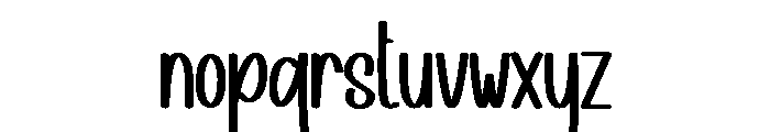 January Musical Font LOWERCASE