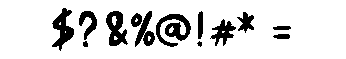 Japan Brush Regular Font OTHER CHARS