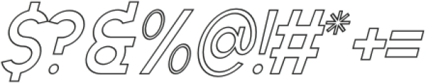 JAEGER Outline Italic otf (400) Font OTHER CHARS