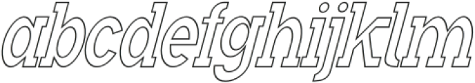 JAEGER Outline Italic otf (400) Font LOWERCASE