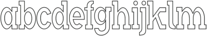 JAEGER Outline otf (400) Font LOWERCASE