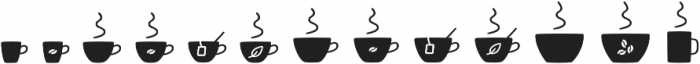 Jabana Extras Coffee Bar Icons otf (400) Font UPPERCASE