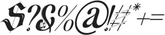 Jabberz Display Italic otf (400) Font OTHER CHARS