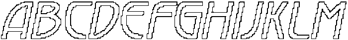 Jacelon Pixel Outline otf (400) Font UPPERCASE