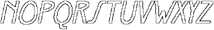 Jacelon Pixel Outline otf (400) Font UPPERCASE