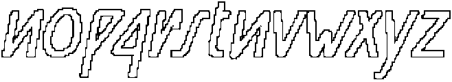 Jacelon Pixel Outline otf (400) Font LOWERCASE