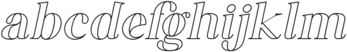 Jackal Holiday Italic Outline otf (400) Font LOWERCASE