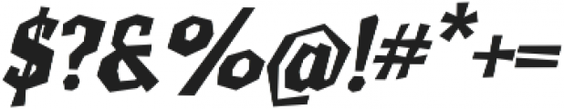 Jackazz Bold Italic otf (700) Font OTHER CHARS