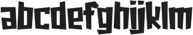 Jagged-World Regular otf (400) Font LOWERCASE