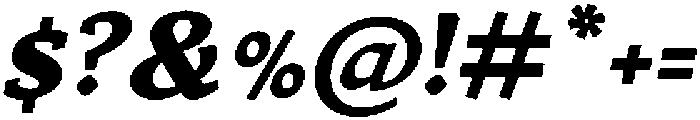 Jahrad Bold Italic otf (700) Font OTHER CHARS