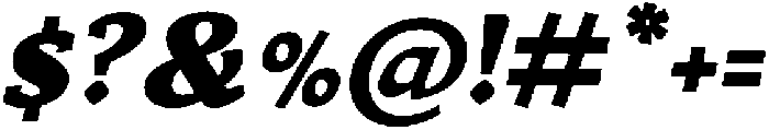 Jahrad ExtraBold Italic otf (700) Font OTHER CHARS