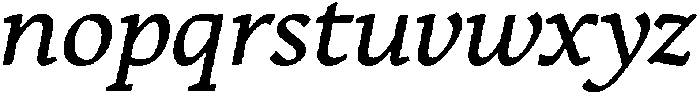 Jahrad Italic otf (400) Font LOWERCASE