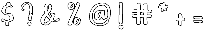 Jamarius Outline Regular otf (400) Font OTHER CHARS