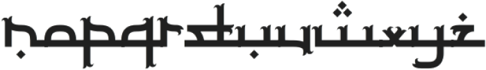 Jamillah-Regular otf (400) Font LOWERCASE