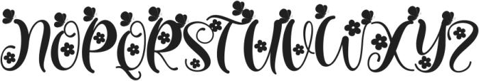 Janetha Spring otf (400) Font UPPERCASE