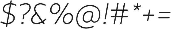 Jano Round ExtraLight Italic otf (200) Font OTHER CHARS
