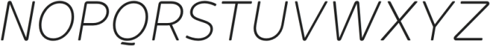 Jano Round ExtraLight Italic otf (200) Font UPPERCASE