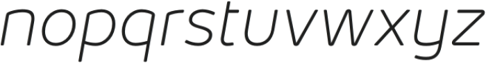 Jano Round ExtraLight Italic otf (200) Font LOWERCASE