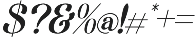 Javiraw Italic otf (400) Font OTHER CHARS