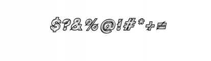 JAILOLO HOLLOW ITALIC.otf Font OTHER CHARS
