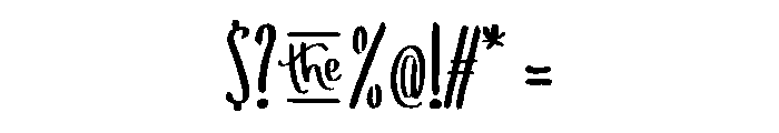 JackTheChef Font OTHER CHARS