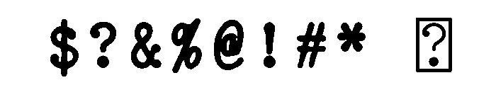 Jackwrite Font OTHER CHARS
