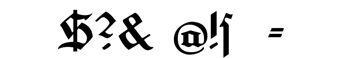 Jaecker-Schrift Font OTHER CHARS