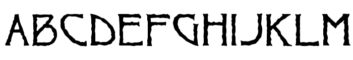 Jagged Regular Font LOWERCASE