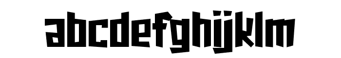 Jagged-World Font LOWERCASE
