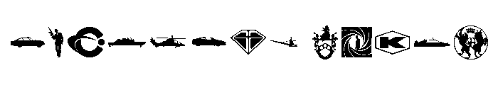 James Bond 007 Regular Font UPPERCASE
