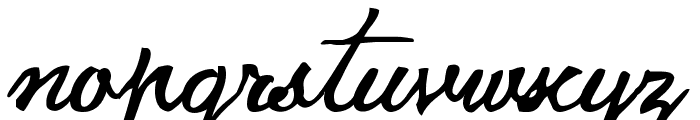 Jamscript Font LOWERCASE