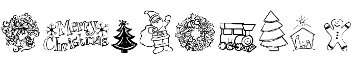 Janda Christmas Doodles Font OTHER CHARS