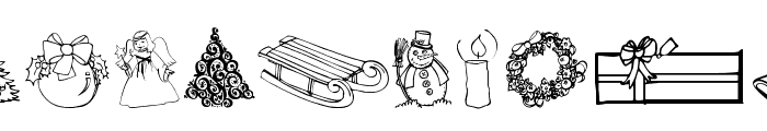 Janda Christmas Doodles Font LOWERCASE