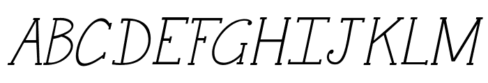 Janda Snickerdoodle Serif Italic Font UPPERCASE