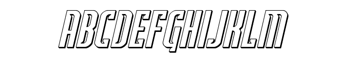 Janulus Caps 3D Italic Font LOWERCASE