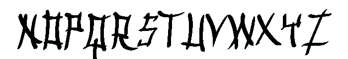Jap And Handwrite Font UPPERCASE