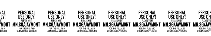 Jaymont PERSONAL Black Italic Font OTHER CHARS