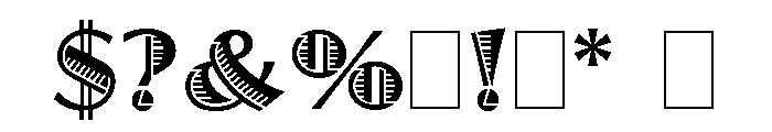 Jazz LET Plain Font OTHER CHARS