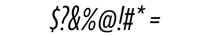 JAF Bernina Sans Compressed Regular Italic Font OTHER CHARS