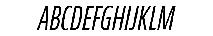 JAF Bernina Sans Compressed Regular Italic Font UPPERCASE