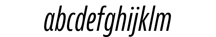 JAF Bernina Sans Compressed Regular Italic Font LOWERCASE