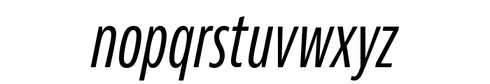 JAF Bernina Sans Compressed Regular Italic Font LOWERCASE