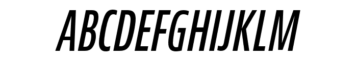 JAF Bernina Sans Compressed Semibold Italic Font UPPERCASE