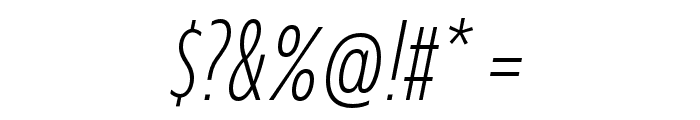 JAF Bernino Sans Compressed Light Italic Font OTHER CHARS