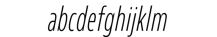 JAF Bernino Sans Compressed Light Italic Font LOWERCASE