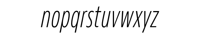 JAF Bernino Sans Compressed Light Italic Font LOWERCASE