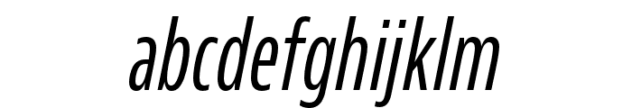 JAF Bernino Sans Compressed Regular Italic Font LOWERCASE