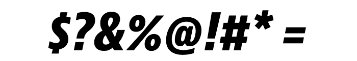 JAF Bernino Sans Condensed Extrabold Italic Font OTHER CHARS