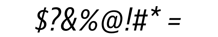 JAF Bernino Sans Condensed Regular Italic Font OTHER CHARS