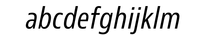 JAF Bernino Sans Condensed Regular Italic Font LOWERCASE